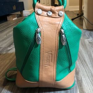 Valentina Emerald Green Bucket Bag Backpack